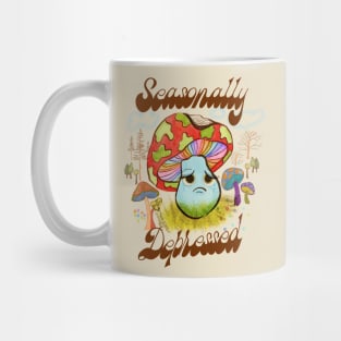 Seasonally Depressed - 70s mushroom design Mug